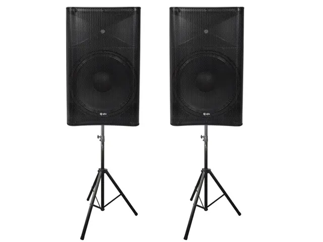 Set 2x aktívny reproduktor 220W + stojany