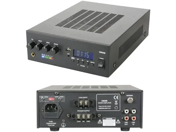 AV mixážny zosilňovač 60W + FM/BT