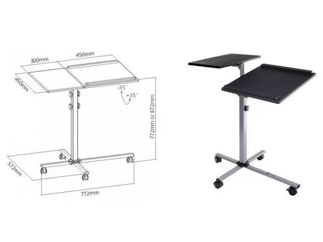 Dvojitý stolík pod projektor