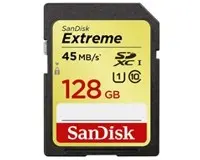 SanDisk Extreme SDXC Card 128 GB 45 MB/s UHS-I Class10