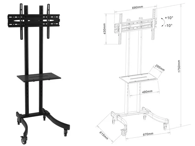 TECH mobilný stojan 32-70" 40kg