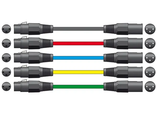 XLR mic kábel M/F 12m modrý