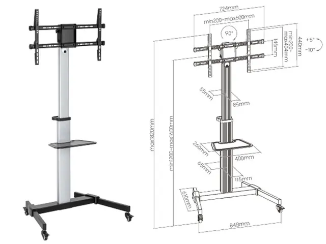 Bratek AL mobilný stojan pre TV 37"-86" 50kg